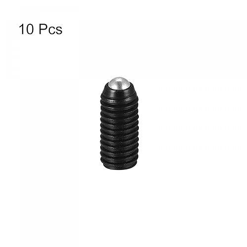 Miniatura 40 de uxcell Tornillos de fijación de punta de bola, 10 piezas M5 x 0.394 in de acero de alto carbono Métrico Spring Hex Socket Grub Tornillo