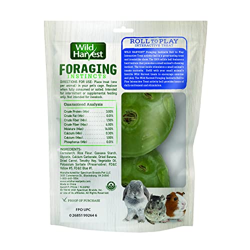 Wild Harvest® Foraging Instincts Roll n’ Play Interactive Treat, 2 Count, for Rabbits, Guinea Pigs and Chinchillas - Image 3