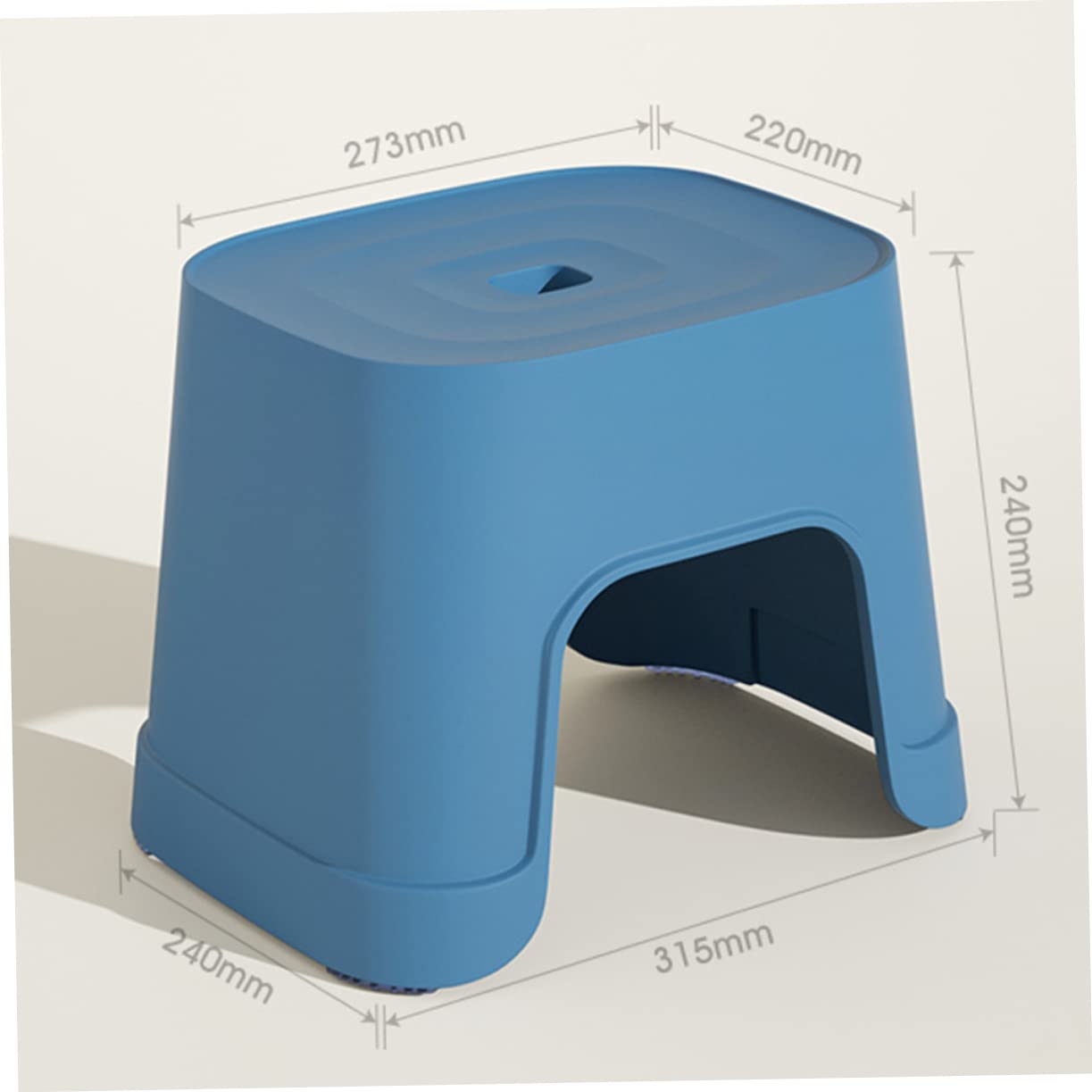 Homoyoyo Sgabello in Pp Antiscivolo, Leggero e Multiuso, Piccolo Sgabello da Bagno per Casa e Toilette, Blu