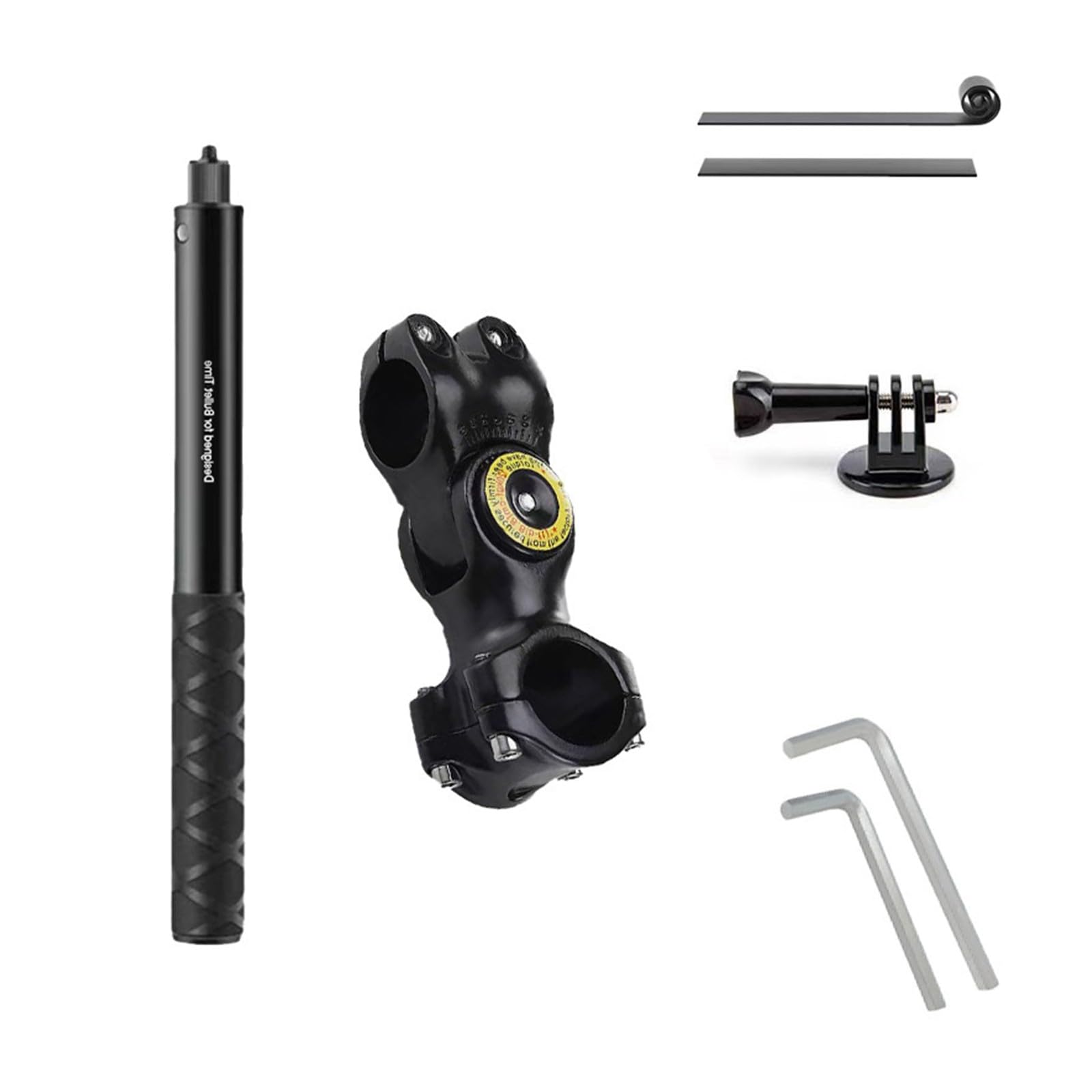 Soporte giratorio para cámara de motocicleta y ciclismo, para cámaras de acción de aventura, montaje en manillar, accesorio de seguimiento