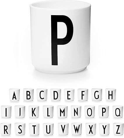 Design Letters Tazzine Caffè | Tazza Personalizzata in Porcellana | Tazza con lettera dell'alfabeto Lettera P, tazze colazione | Regalo donna, Regalo ...