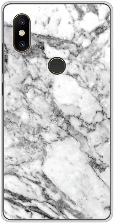 1001coques - Carcasa de silicona para Xiaomi Mi Mix 2S – mármol blanco