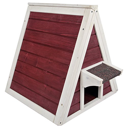 Petsfit Cat House for Outdoor Indoor Cats Weatherproof, Outside Feral Cat Shelter with Escape Door