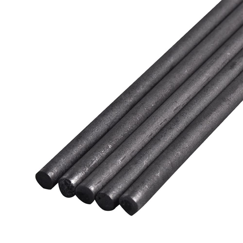 Électrodes cylindriques en graphite-carbone, 5 pièces de 200 mm, électrodes conductrices pures à 99,99%(8mm)