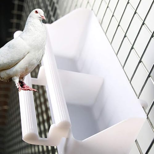Miniatura 2 de Contenedor dispensador de 6 unidades, alimentador de pájaros, bebedero de pájaros de plástico, jaula para loros con soporte de perca, jaula de