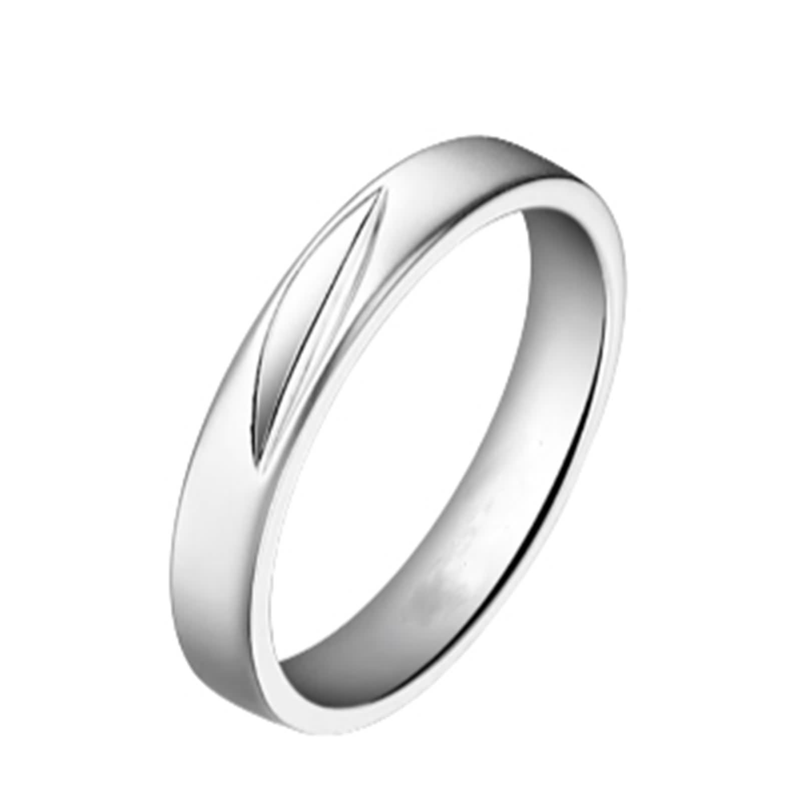 Anillos de boda de platino, anillo de compromiso para hombres pulido de plata Pt950, tamaño 70 (22,3)