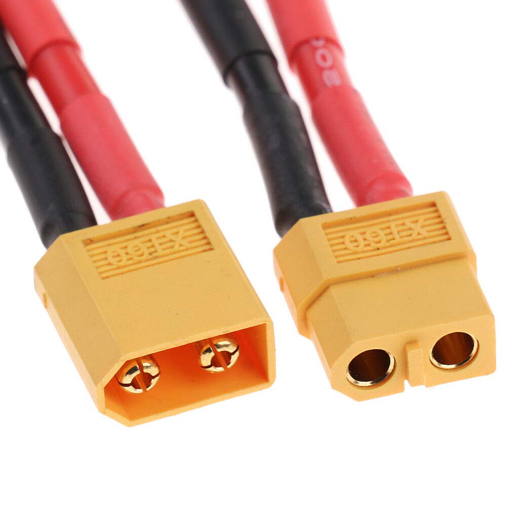 XT60 To T-Plug Adapter Set - 2pcs 12AWG 5CM Wire For RC Cars, Boats, Airplanes - View #7