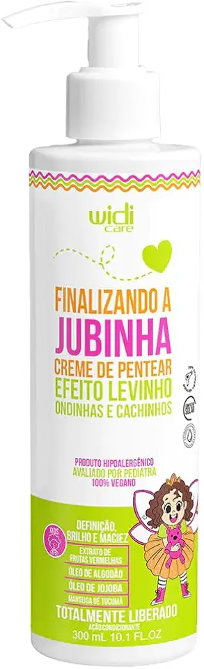 Creme de Pentear Infantil Widi Care - Finalizando a Jubinha - Efeito Levinho para Ondinhas e Cachinhos