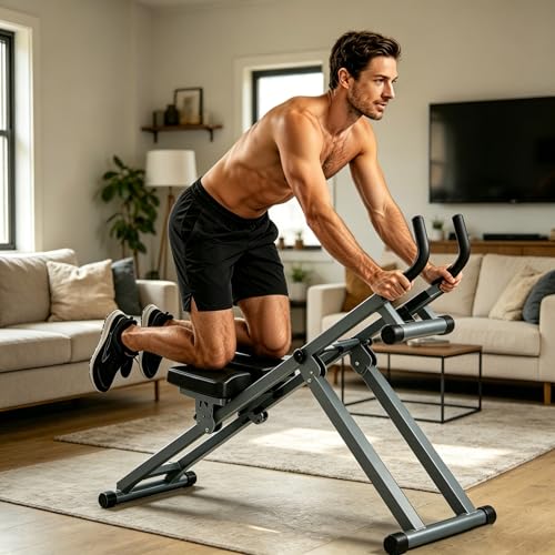 3-in-1 Spine Twist & Stretch Trainer,Adjustable Back Stretcher with LCD Display,Multifunctional AB Machine,Foldable Fitness Equipment for Home Gym Indoor Use,Crawling Exercise Machine for Full Body by BIFCIOFH - Image 7
