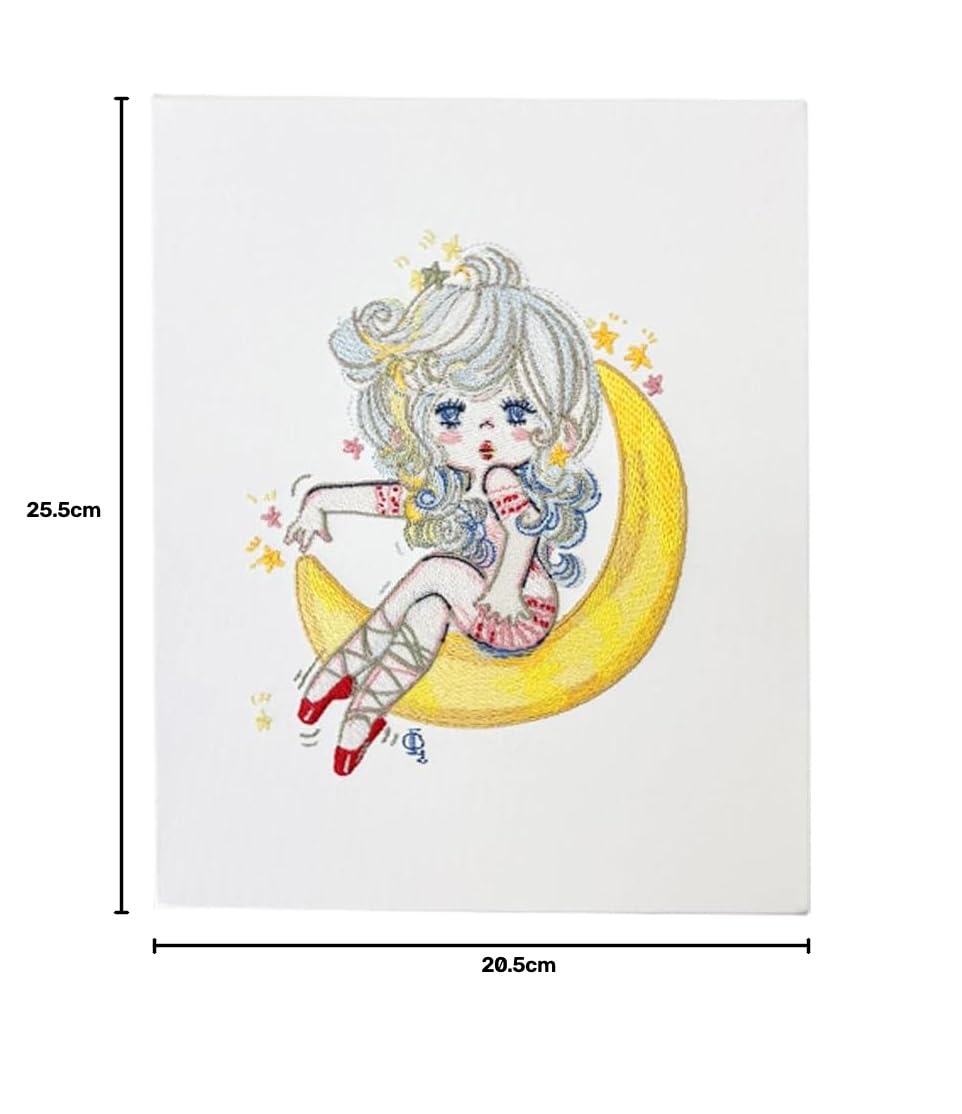 Amazon.co.jp: 水森亜土 キャンバスアート moon S02A3355 : 水森亜土
