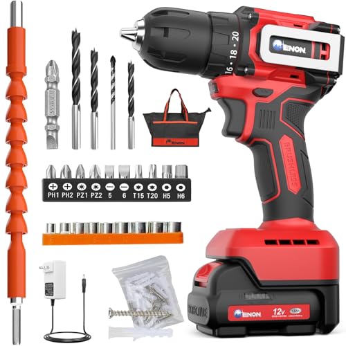 Brushless Cordless Drill Set,12V Power Drill Set with Battery and Charger, Electric Driver/Drill Bits, 3/8'' Keyless Chuck,20+1 Torque Setting, 300 inch-lbs, with LED Electric Drill Set
