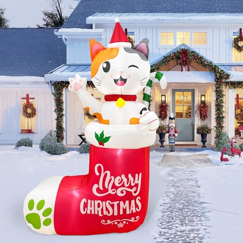 Adorable Cat Stocking Blow Up