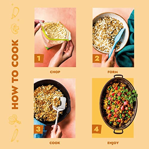 Adda Veggie Meatless Ground Crumbles | Made With Vegetables | Veggie Burger Mix | Plant-Based + Vegan | Pea Protein | Gluten Free, Soy Free, Non-Gmo - Indian Masala Blend (Pack Of 1) #TOP3