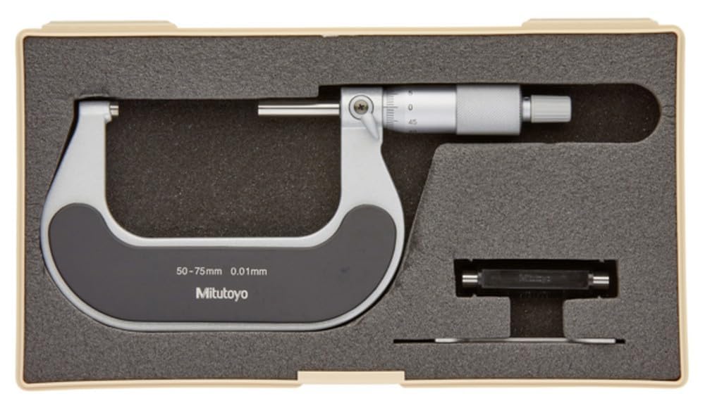 Mitutoyo Micromètre d'extérieur | 0,01 mm, cliquet, carbure