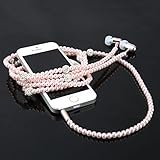 Luxury Diamond Necklace Chain Earphone hand free Hi-Fi Wired Stereo headset For Smart Phone/iphone