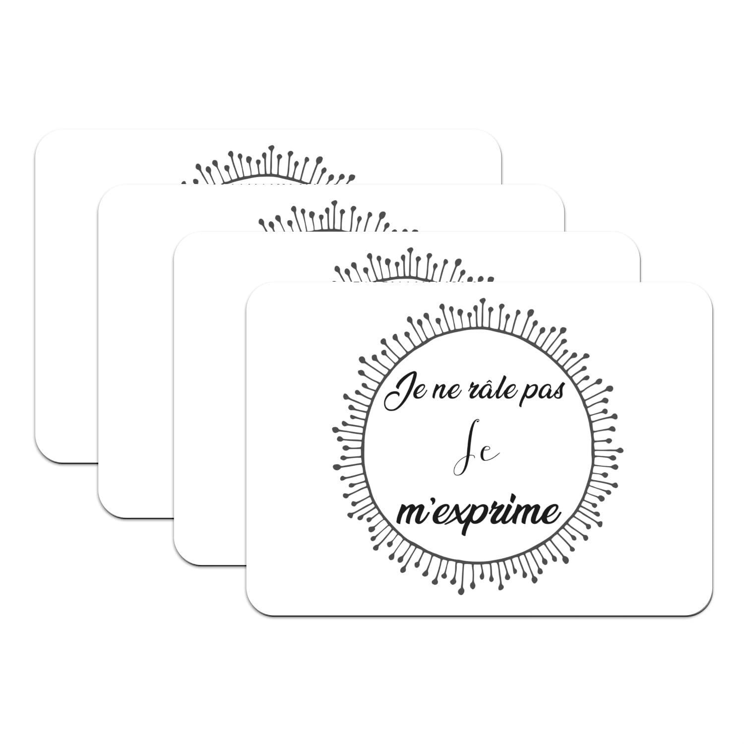 Dessous en caoutchouc antidérapant lot de 4 sets de table souples et lavables