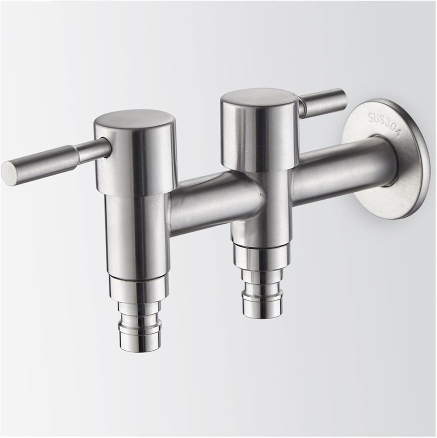 '304 Stainless Steel Washing Machine Double Water Faucet one in Two Out Three Universal Single Cooling Faucet Thread g1/2“