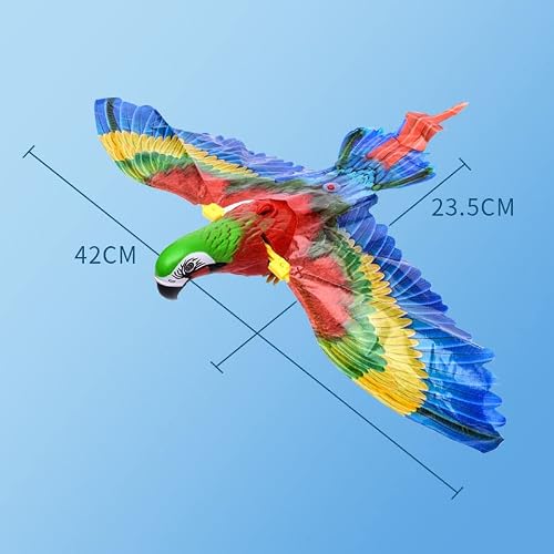 Sihuan Flying Bird Cat Toy, Simulation Bird Interactive Cat Toy For Indoor Cats, Interactive Electric Hanging Flying Bird Toy For Cats Kitten Play Hunting Exercising Eliminating Boredom (Parrot) #TOP7