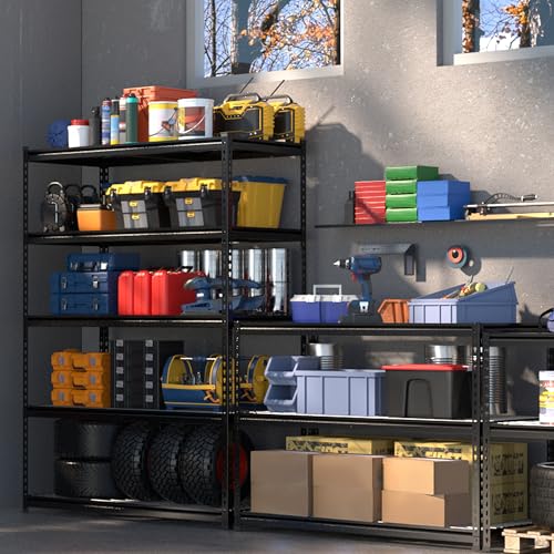 WORKPRO 5-Tier Heavy Duty Metal Shelving Unit, 48”W x 24”D x 72”H, Adjustable Storage Rack, 4000 lbs Total Load Capacity, Ideal for Garage, Basement, Warehouse, Workshop