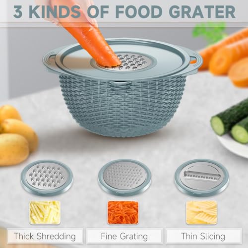 Miscelatore multifunzione 4 in 1 per alimenti con ciotola, per pasta, riso, verdure e frutta, ideale per preparare insalate e uso in cucina