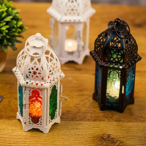 Ledmomo 6.7Inch Moroccan Style Hanging Lantern Moroccan Retro Iron Candle Lantern Metal Moroccan Hanging Lantern For Christmas Haloween Indoor Outdoor Decor #TOP3