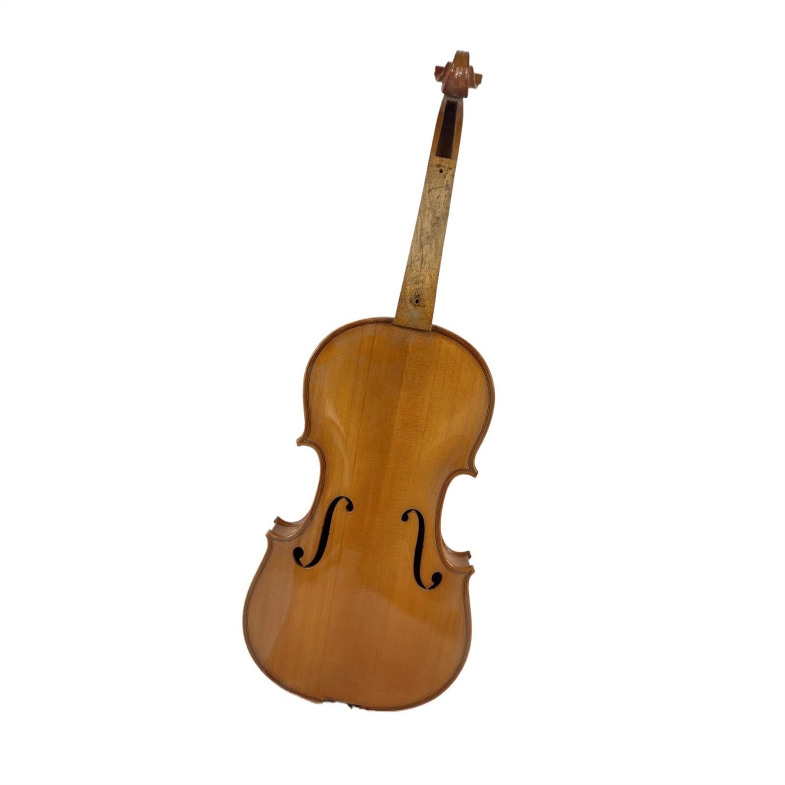 geige anfänger Unvollständige Violine, Geflammter Ahornholzrücken, Fichtendecke, Handgeschnitzter Massivholzkorpus, Klarer Lack 4/4