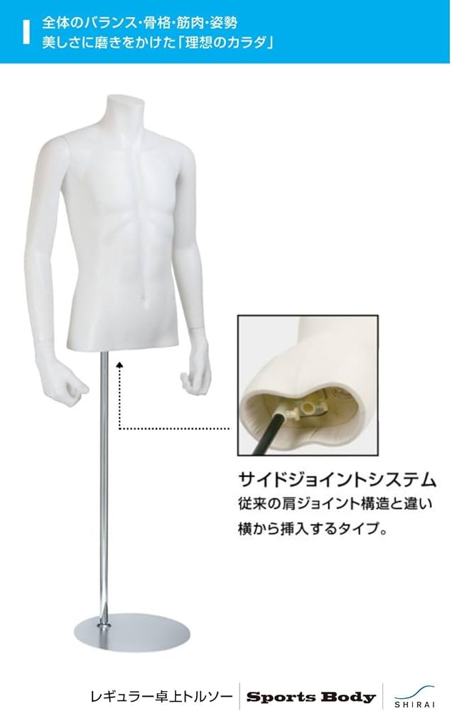 Amazon.co.jp: 株式会社シライ ReBody MEN'S 紳士 トルソー Sports
