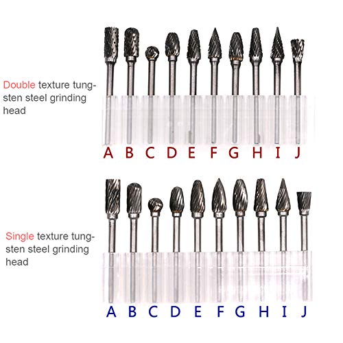 Set de 10 fresas rotativas de carburo de tungsteno miniatura 6