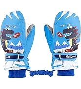 KAKU NANU Kids Ski Gloves Mittens Waterproof Ice Skating Gloves Children's Winter Warm Snow Glove...