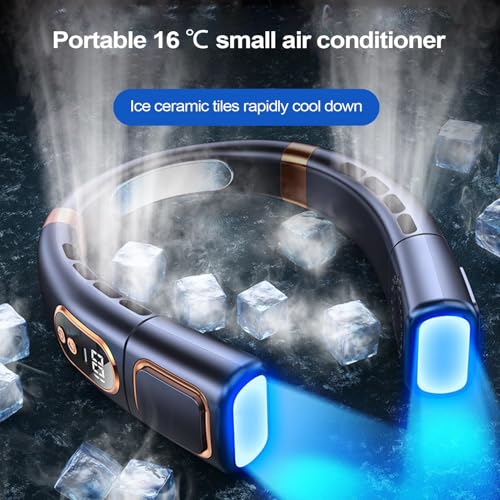 Ventilateur de cou portable rechargeable USB à 5 vitesses