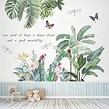 Photo Gallery buerhomie adesivi murali piante tropicali verdi, decorazione murale per soggiorno, camera da letto Photo Gallery buerhomie adesivi murali piante tropicali verdi, decorazione murale per soggiorno, camera da letto