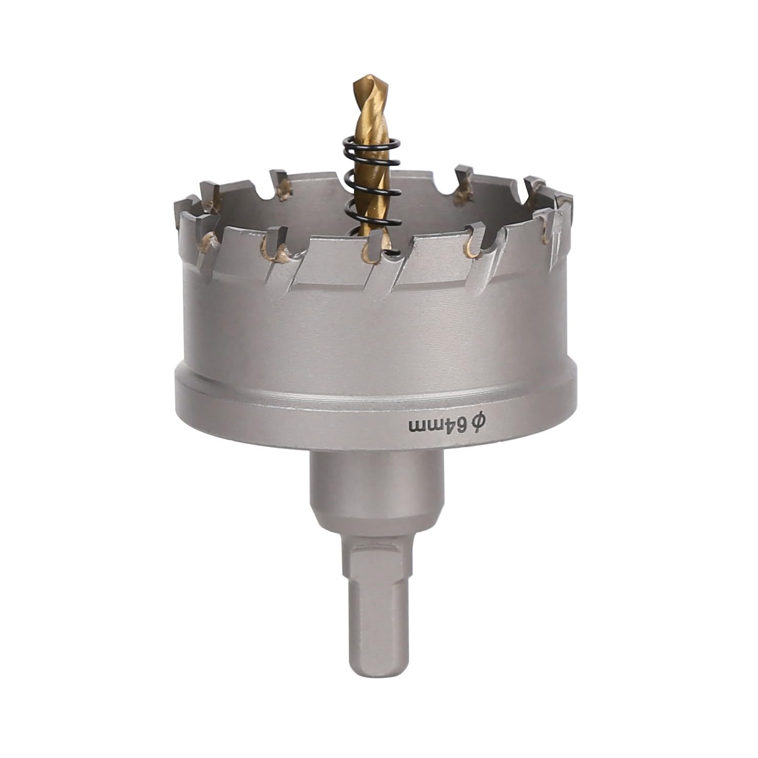 Vearter TCT Hole Saw, 64mm Carbide Bit with Pilot Drill, Cutter for Hard Metal, Stainless Steel, Mild Steel, Aluminium Alloy, Copper, Iron, Plastic and Fiberglass โ image 1
