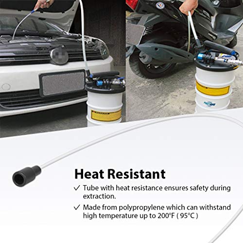 Firstinfo Dia. 3.5 X 4.5 Mm Nylon Tube Oil Hose With 39.3 Inch Long For Pneumatic/Manual Oil Fluid Extractor Pump #TOP3