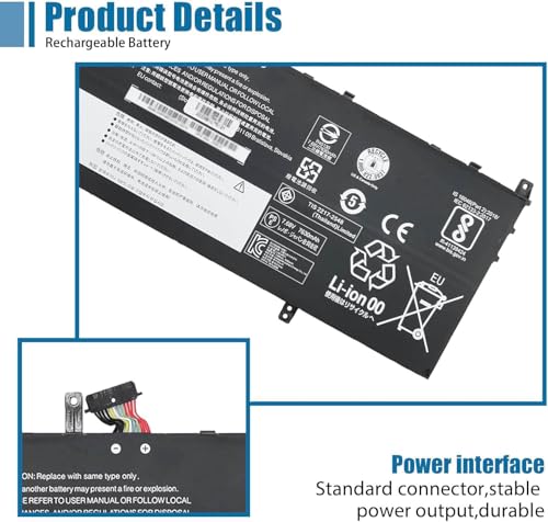 Image of L19C4PD1 Laptop Battery Replacement for Lenovo ideapad Yoga 6-13ARE05 6-13ALC6 Yoga C640-13IML LTE Series L19D4PD1 5B10W67385 5B10U65274 5B10W67329 5B10U65275 7.68 V 60 Wh 7820 mAh