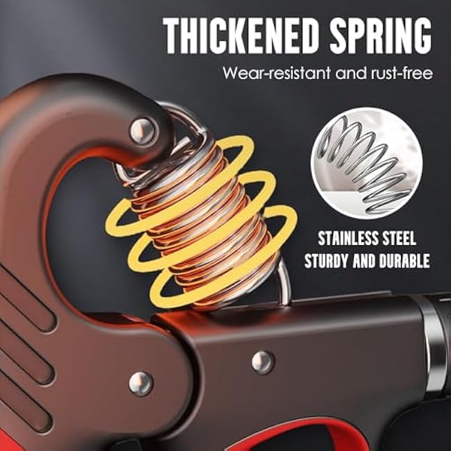 Adjustable Hand Grip Trainer with Electronic Counting, 2025 New Grip Strength Trainer 5-100KG/11-220LB Adjustable Hand Gripper Strengthener Forearm Exerciser for Adults Training Strength