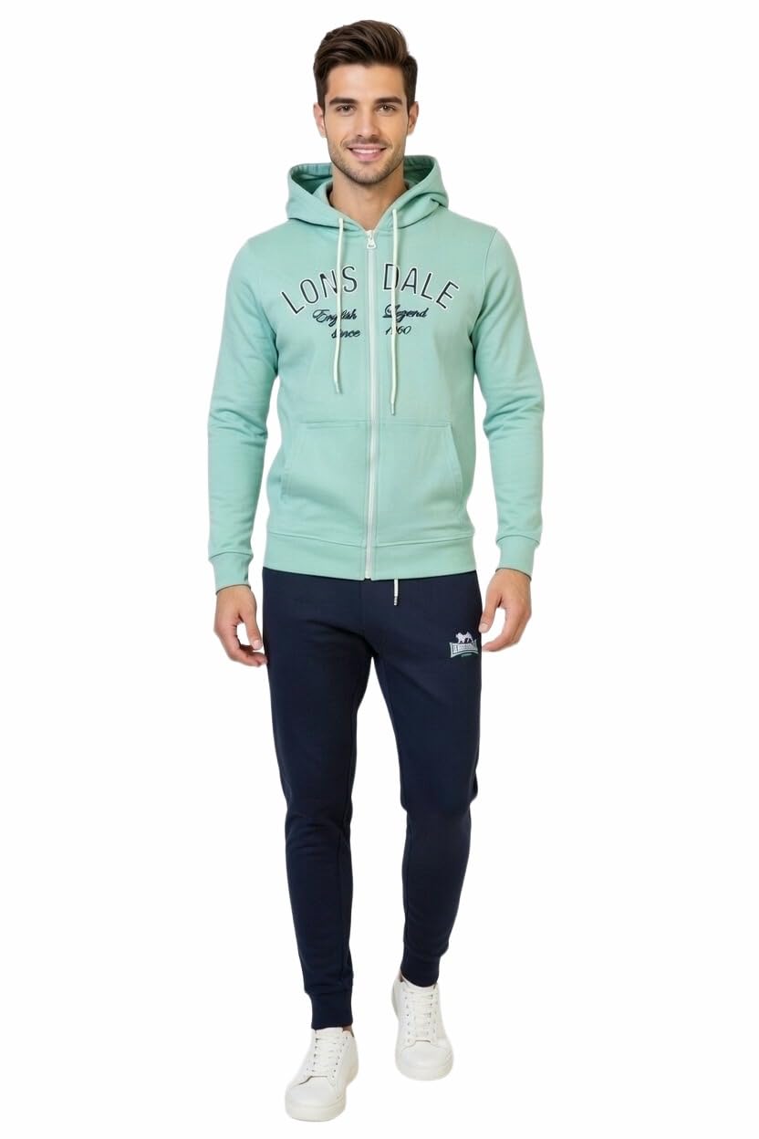 Lonsdale Tuta Uomo Cotone Estiva - Tuta Uomo Completa in Felpa di Cotone Estiva - Sportiva