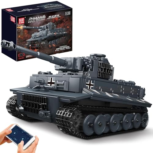 Mould King 20014 MOC Tiger-Panzer Ferngesteuert mit elektrischem Gyroskop...