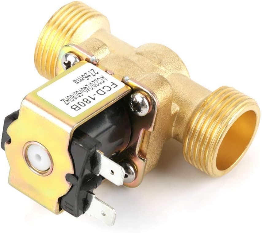 Elettrovalvola Solenoide In Ottone 1/2" 220V CA - Normalmente Chiusa Per Controllo Acqua
