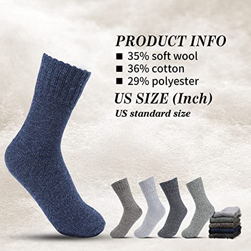 image for Clothirily Mens Womens Wool Socks - 5 Pack Wool Socks for Women Men W