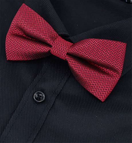 Image of Bow Tie for Men & Boys, Pre-Tied Bowtie Adjustable 9-18in, for Formal Tuxedo, Prom Party, Wedding