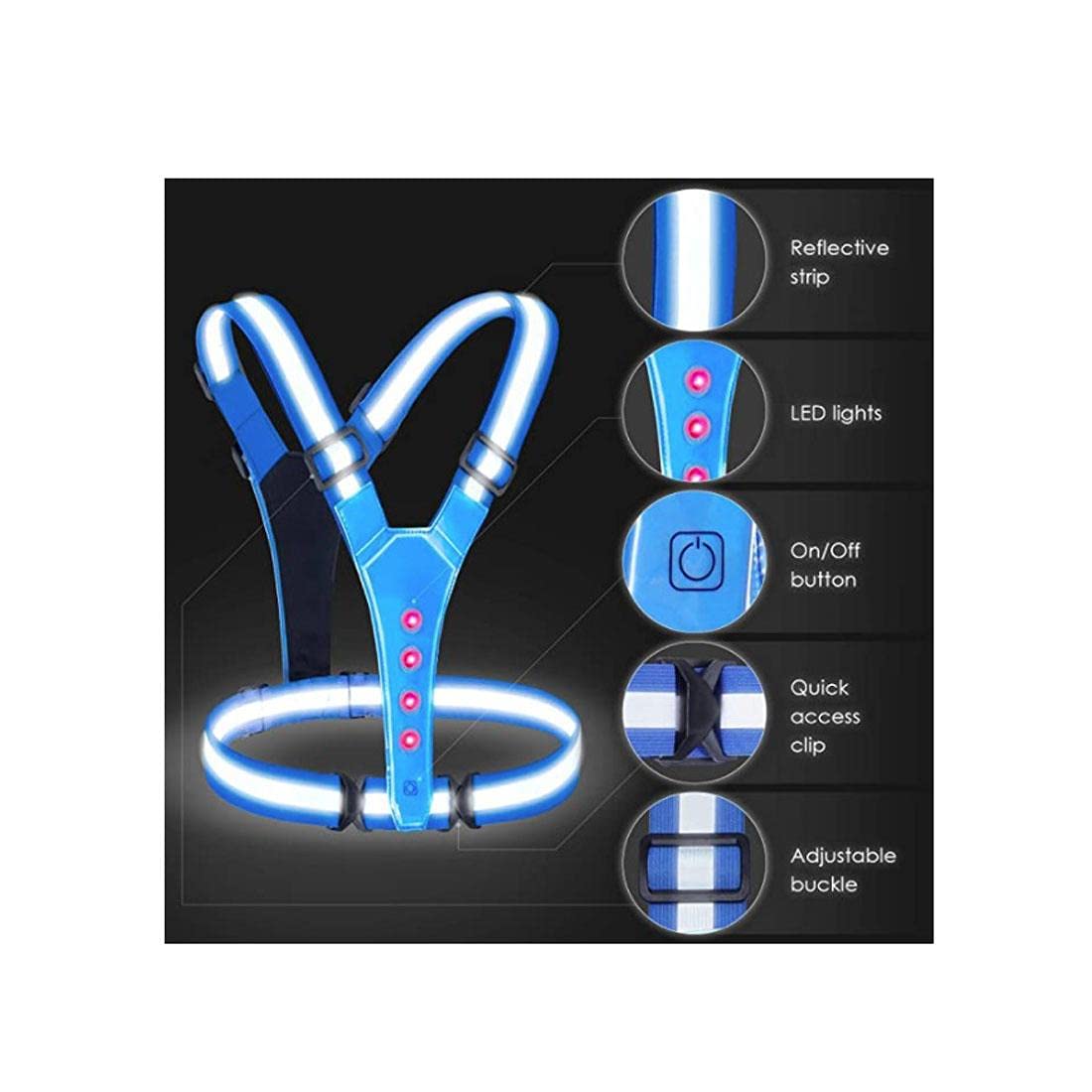 2 Pezzi Cintura Riflettente Ad Alta Visibilà Per La Sicurezza - Foto 9