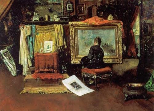 Affiche de peinture le studio de la dixième rue William Merritt tableau abstrait