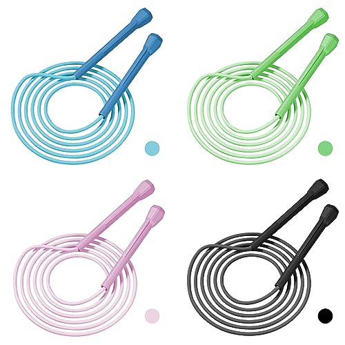 Hitchuey Verstellbare Springseil Kinder, 4 Stück 300CM Leichtgewicht Kinder Rope Skipping Seil,...