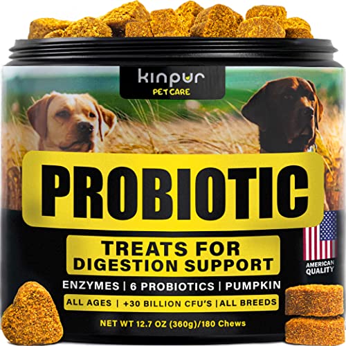 Probiotics for Dogs - Support Gut Health, Itchy Skin, Allergies, Yeast Balance, Immunity - Dog Probiotics and Digestive Enzymes for Small, Medium and Large Dogs - 180 Probiotic Chews for Dogs, Duck