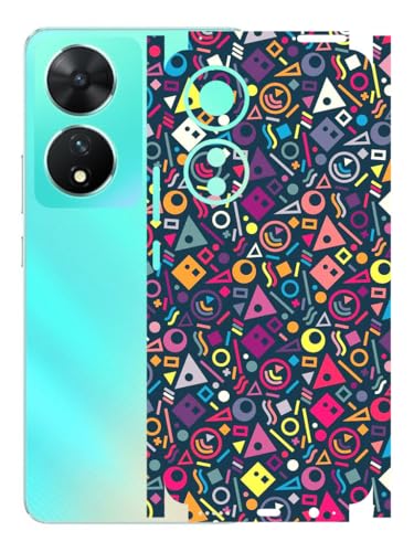 Image of AtOdds - VIVO T2 (5G) Mobile Back Skin Sticker - Lamination - Rear Screen Guard Protector Film Wrap (Coverage - Back+Camera+Sides) (Design - Shapes Graffiti)