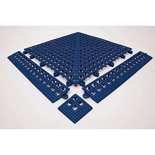 certeo – Flexi-Deck PU, 9 Pc – LXA Blue 300 x 300 mm – Mat Mats of The Workplace of The Workplace Rubber Paving Floor Carpet Floor Mat Industry Mat Mats of Industrial Mat Safety Mat