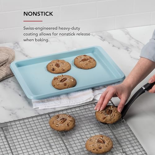 KitchenAid 9x13in Nonstick Aluminized Steel Baking Sheet, Mineral Water - image 3