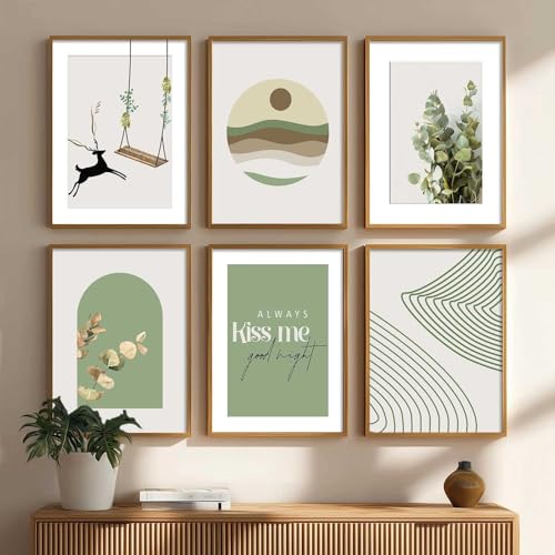 Image of kotart - Nature Framed Art Posters for Home and Office Wall Decor | WallDecor Poster With Frame For Living room Bedroom Office (13x17 inch, D) Pack of 6