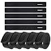 Lix&Rix Fishing Rod Straps Magic Tape Stretchy Fishing Pole Belts Black 10pcs