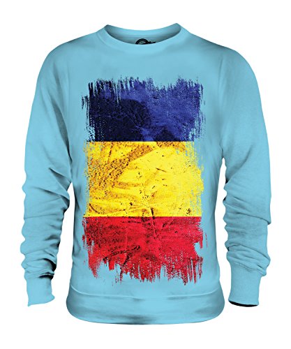 Sweat Roumanie drapeau grunge vetement mixte pull original streetwear